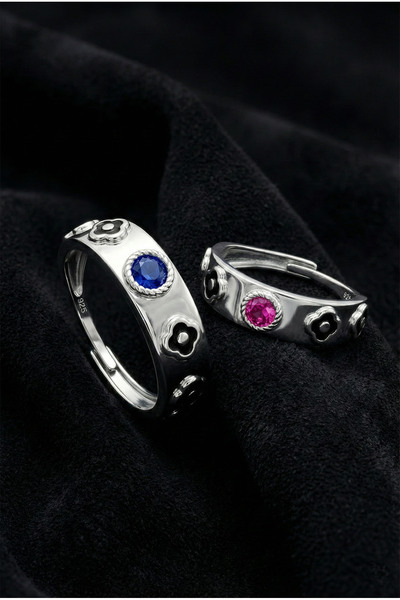 Erdobia 925 Ayar Gümüş Howl's Moving Castle Yürüyen Şato Ayarlanabilir Çift Y...