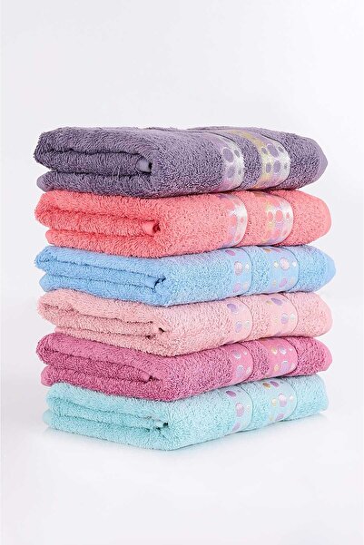 Bella Home Nurpak Dora Colorful Hand Towel Set – 50X90 cm |   6 Pieces |   So...