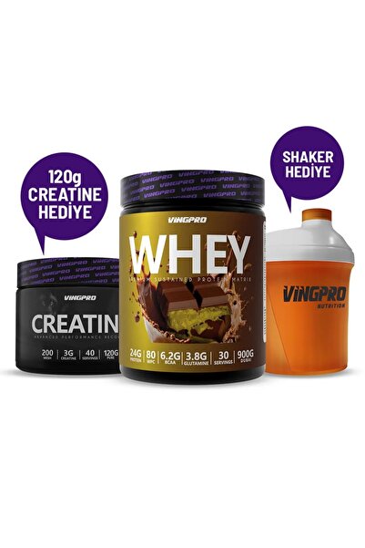 vingpro WHEY PROTEIN PRO WPC80 900GR DUBAİ AROMALI 30 SERVİS (SHAKER & 120g C...