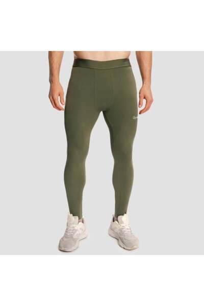 GymBeam Colanți bărbați Combat Gri Oliv