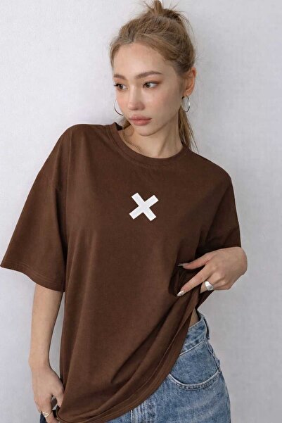 New Shine X Printed Brown T-Shirt