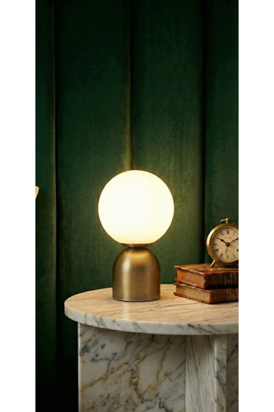 avizade Alba Antique White Glass Night Light - Nordic Table Lamp - Living Roo...