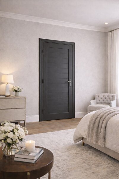 şekerdecorium Pvc Antrasit Wc ve Banyo Kapısı 70*200 – Suya Dayanıklı (Sağ Ve...