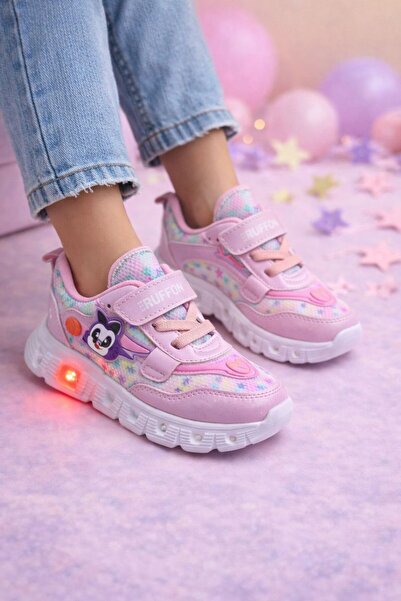 Babetty Işıklı Ortopedik Anatomik Taban Kız Çocuk Spor Ayakkabısı Hafif Rahat...