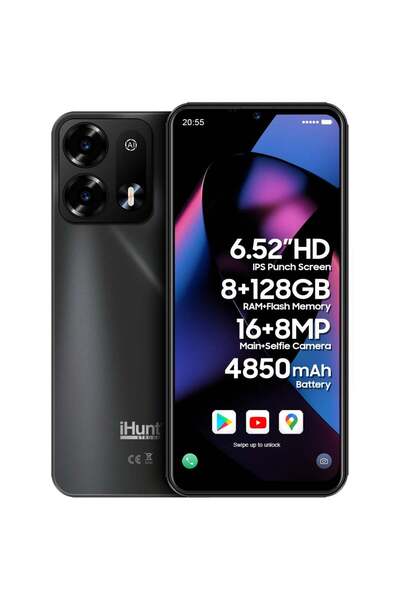 iHunt S26 Ultra Mobile Phone, 4G, Dual SIM, 6.52" HD+, 8-Core, 8GB RAM, 128GB...