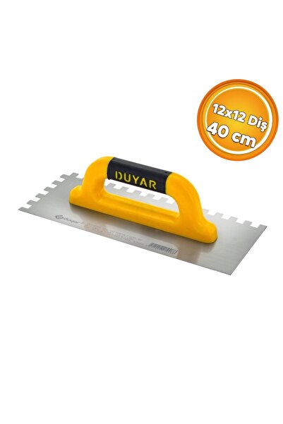 Duyar DYR435 Kapalı Plastik Saplı Kare Diş Seramik Malası 12x12 Diş 40 cm