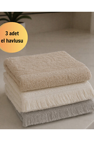 SEVHOME CONCEPT 3’lü Pamuk El ve Mutfak Havlusu Seti 30x50 cm
