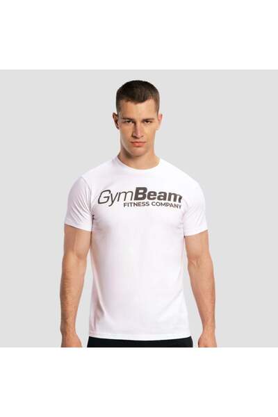 GymBeam Tricou fitness alb