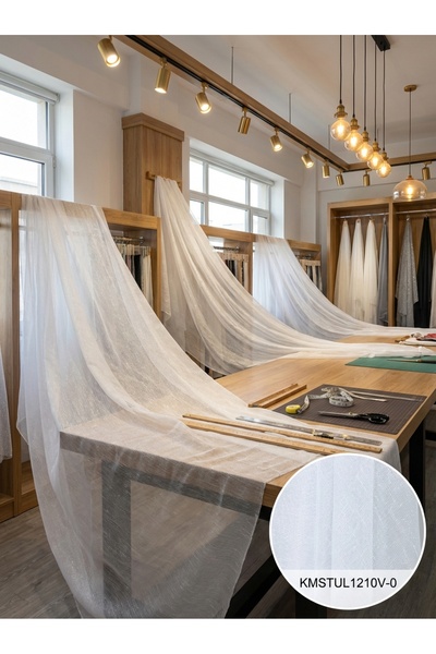 LEVENT ÖZEL Fantazi Keten Şantuk Dokulu Tül Perdelik Kumaş 100en300boy