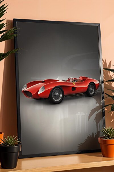 Saturn 1957 Ferrari 250 Testa Rossa Tablou cu ramă cu mașină Colecție de mași...