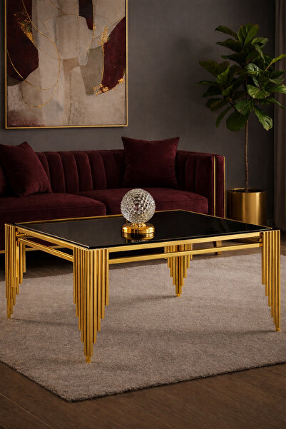 ARS Home ORTA SEHPA PİYANO SEHPA gold orta sehpa modern orta sehpa salon sehp...