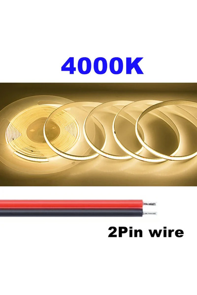 Choice5 10m 8MM-320LEDs 12V Nature White-2Pin 5M 10M Per Roll COB LED Strip D...