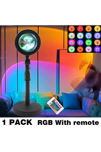 XIWANGFIRE RGB With Remote 16 Color Sunset Lamp,RGB Mood Lighting,Floor Light...