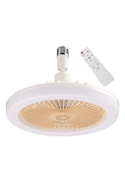 Choice1 Orange E27 Sket Fan Light 3-Speed Ceiling Fans 3 Colors Dimmable Ligh...