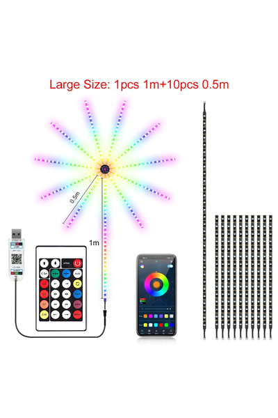 Choice USB 1PCS Smart USB Fireworks Lights RGBUC Led Lights Indoor Bluetooth ...