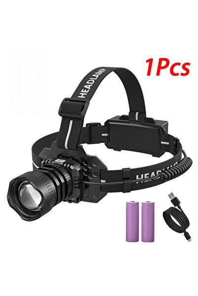 Choice1 مصباح رأس LED محمول واحد، قابل لإعادة الشحن من النوع C، مصنوع من سبائ...