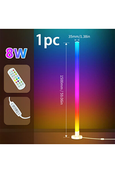 Choice 150cm 150cm Smart Corner Floor Lamp Dimmable APP Control RGB LED Moder...