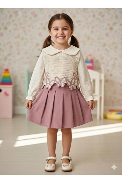 MODA KIZ ÇOCUK İKİLİ ELBİSE