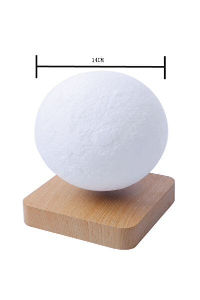 Choice مصباح قمري بقطر 14 سم، مصباح ليلي LED ثلاثي الأبعاد مبتكر بتقنية الرفع...