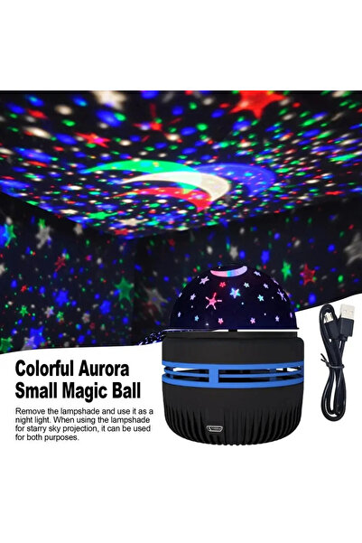 Choice Starry Sky No Remote LED Star Projector Lamp USB Auto Rotating Magic B...