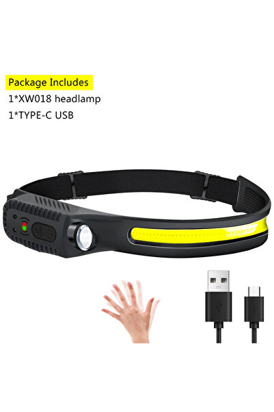 Heinast مصباح أمامي مزود بمستشعر حركة بالأشعة تحت الحمراء، قابل لإعادة الشحن ...