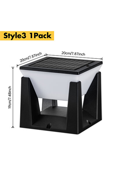 Choice مصباح إضاءة شمسي خارجي للحديقة أو العشب، مصباح عمودي شمسي، مصباح LED عصري