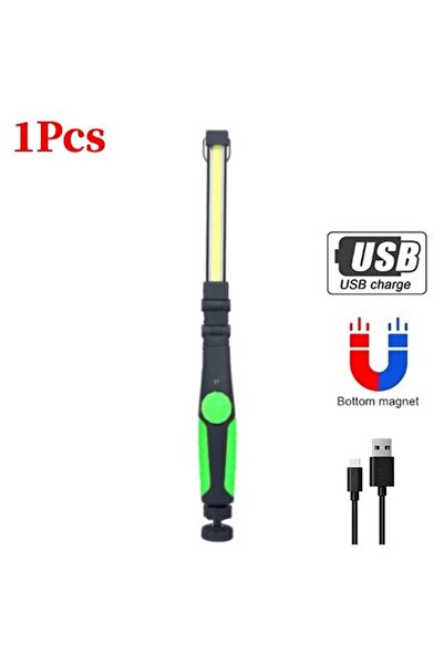 Choice شحن USB، قطعة واحدة، مصباح عمل أخضر COB قابل لإعادة الشحن، مصباح LED ق...