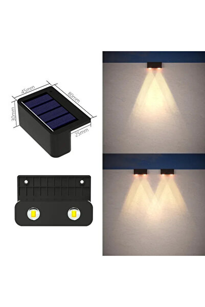 Choice 4pcs 2bead-warm white 4/8 Pcs LED Solar Lights Porch Light Outdoor IP6...