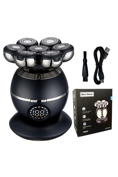 Choice ماكينة حلاقة كهربائية سوداء فقط، رأس قص عائم 7D، قاعدة شحن، ماكينة تشذ...