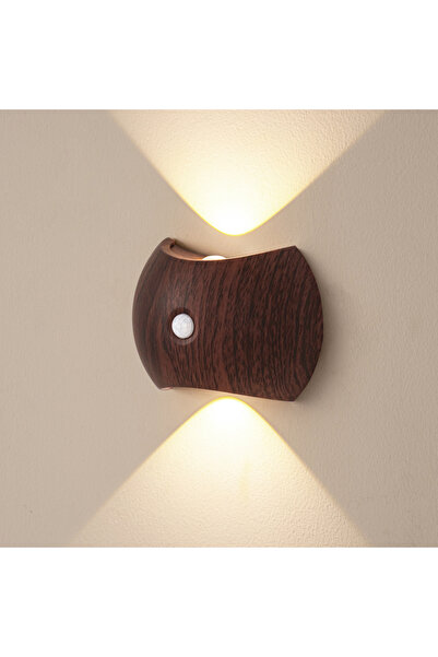 Choice مصباح جداري ذكي من خشب الجوز، قطعة واحدة، يعمل بمستشعر، مناسب للممرات،...