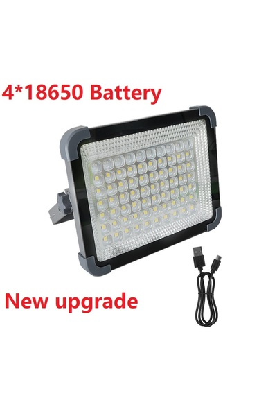 Choice مصباح تخييم شمسي جديد بقوة 3000 واط، مزود ببطارية 4x18650، قابل لإعادة...