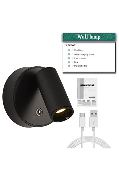Choice Black-1pc 4pcs Magnetic Wall Light LED Table Lamp Touch 3-Color Dimmab...