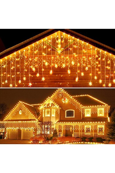 Choice زينة عيد الميلاد على شكل ندفة ثلج دافئة بطول 9 أمتار و162 مصباح LED، ز...