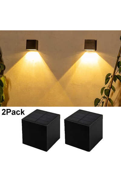 Choice عبوة من مصباحين شمسيين للاستخدام الخارجي، مصابيح جدارية تعمل بالطاقة ا...