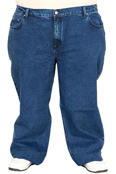 ModeXL Mode XL Large Size Men's Retro Gabardine Trousers 20924 Blue