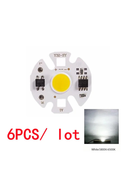Choice 220 V 12W White 6PCS Y32 12W 10W 7W 5W 3W LED COB Lamp Chip Bulb Real ...