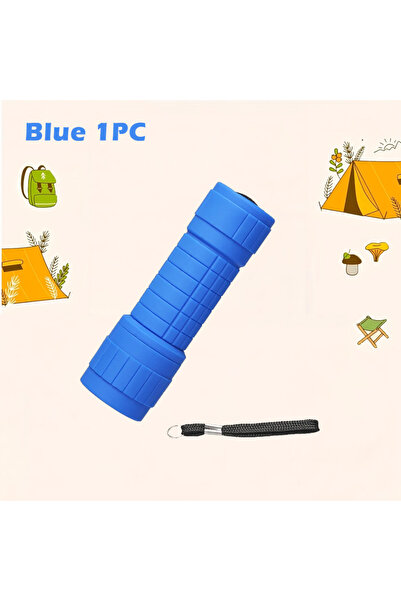 Choice مصباح يدوي صغير أزرق اللون، مزود بتسع بطاريات XPE، إضاءة قوية، يعمل بث...