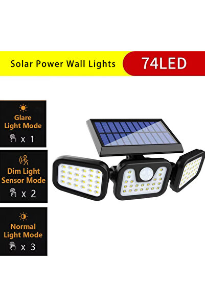 Choice1 مصباح جداري يعمل بالطاقة الشمسية، مزود بمستشعر حركة بشري، 3 أوضاع إضا...