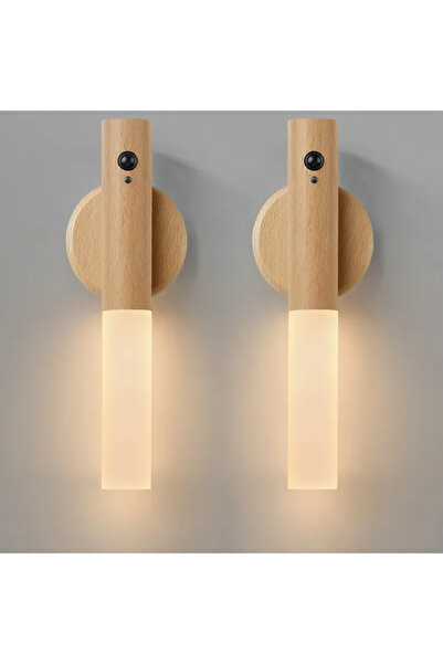 XIWANGFIRE White Ash-2Pcs Led Light Motion Sensor Lighting Lamps Room Decor F...