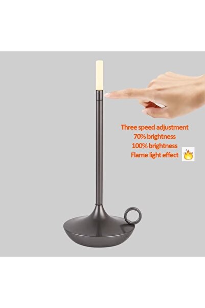 Choice gery shell LED Candle Charging Restaurant Bar Lamp Desktop Decoration ...