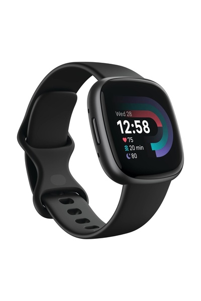 Choice ساعة Versa4 الذكية باللون الأسود، مزودة بنظام تحديد المواقع العالمي (G...