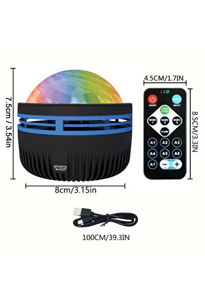 Choice إضاءة محيطة لعرض سماء مرصعة بالنجوم مع جهاز تحكم عن بعد، تعمل بمنفذ US...