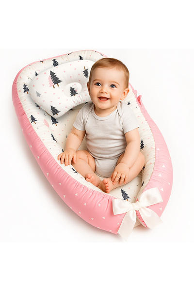 Linomag Кош за спане бебешко гнездо Linomag® 0–24M, 90x55см, памук, 2 страни,...