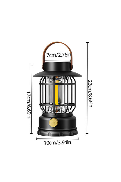 Choice A-Black 2-in-1 Solar USB Camping Lantern Ultra-Bright LED 360° Hanging...