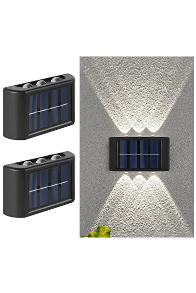 Choice مصباحان جداريان خارجيان يعملان بالطاقة الشمسية بتقنية LED، مقاومان للم...