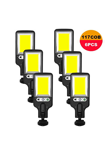 Choice4 117COB-6PCS 1-6 قطع مصابيح شمسية خارجية بثلاثة أوضاع، مزودة بمستشعر ح...