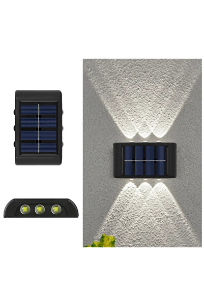 Choice مصباح جداري خارجي يعمل بالطاقة الشمسية بتقنية LED، مقاوم للماء، يعمل م...