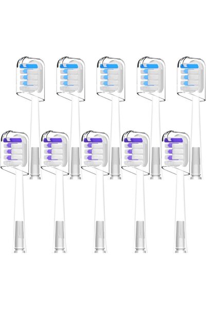 Choice ١٠ قطع/عبوة رؤوس فرشاة أسنان بديلة لفرشاة الأسنان الكهربائية لايفن ويف...