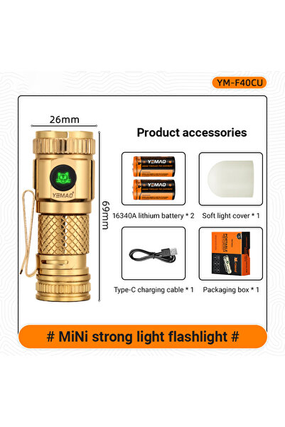 Choice 1PC 1200lm Mini Flashlight EDC Torch with 4* LEDs and Red Flash Aux LE...