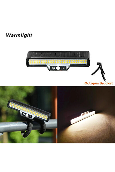 Choice مصباح شمسي واحد بإضاءة دافئة ومستشعر حركة، زاوية قابلة للتعديل مع حامل...